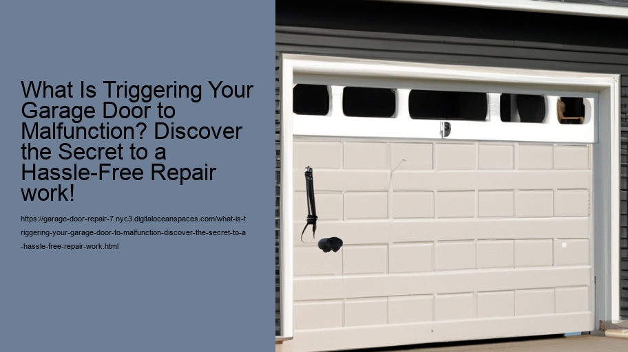 What Is Triggering Your Garage Door to Malfunction? Discover the Secret to a Hassle-Free Repair work!